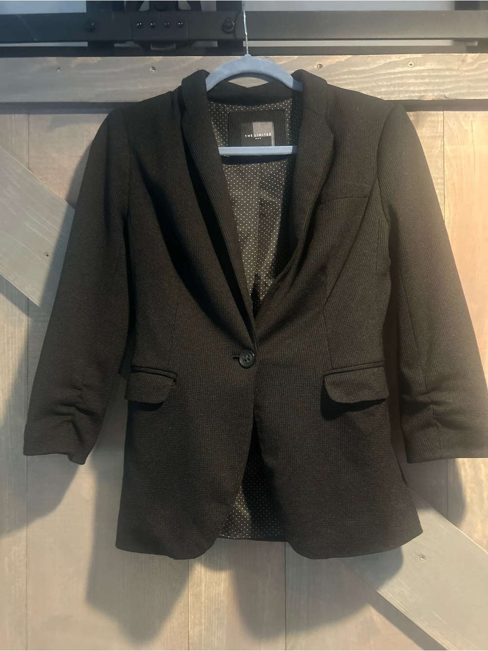 The Limited Black Single-Button Blazer with Shawl Collar